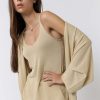 Tops | Algo Bonito Top Fino De Tirante De Punto Beige