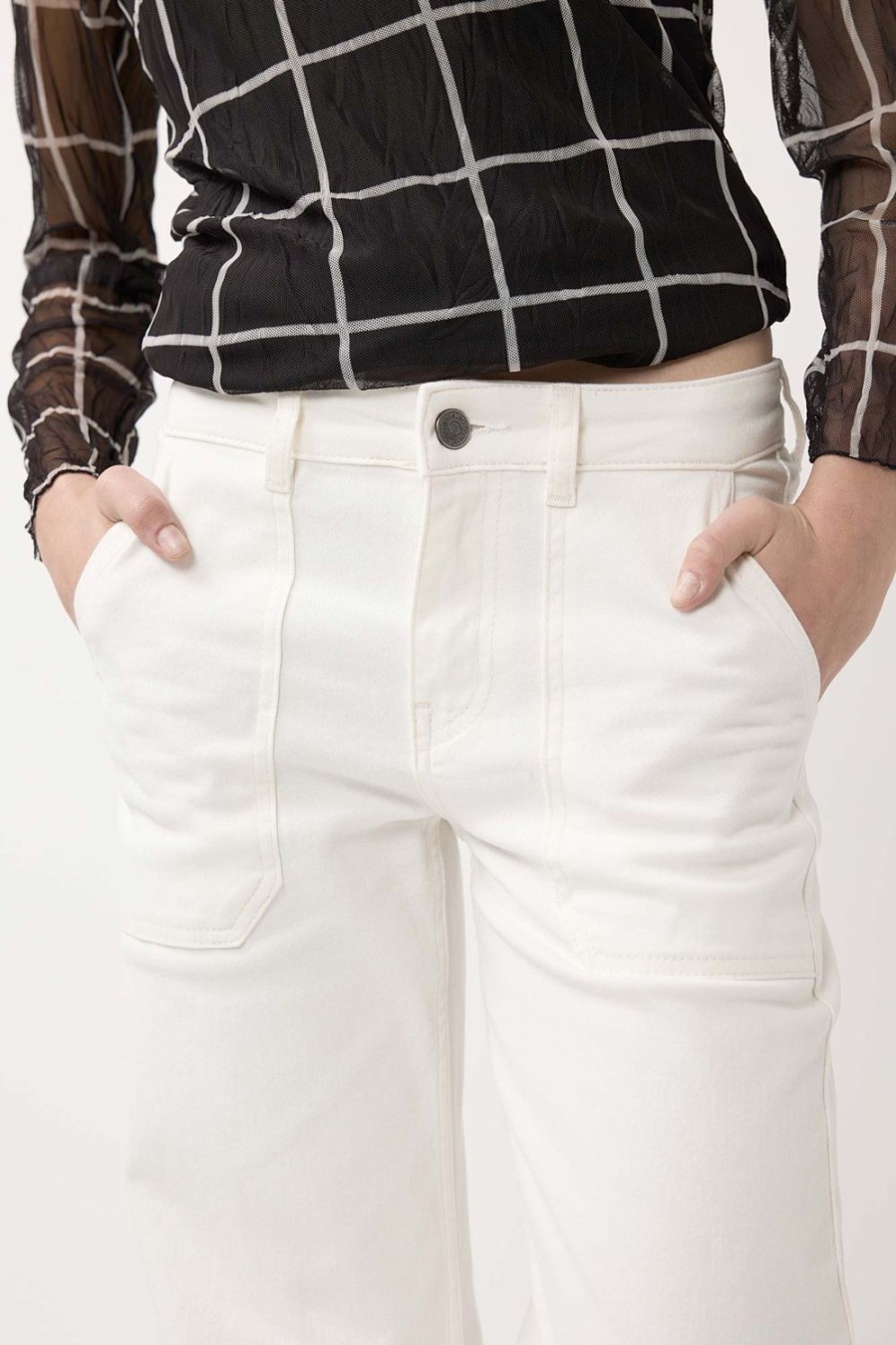 Jeans | Algo Bonito Jeans Bolsillos Delanteros Blanco