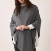 Punto | Algo Bonito Poncho De Punto Fluido Gris Antracita