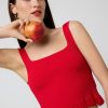 Tops | Algo Bonito Top Cropped Canale Flecos Rojo