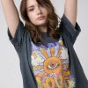 Camisetas | Algo Bonito Camiseta Oversize Dibujo Ojo Gris Antracita