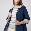 Chaquetas Y Bombers | Algo Bonito Chubasquero Corto Capucha Azul Marino