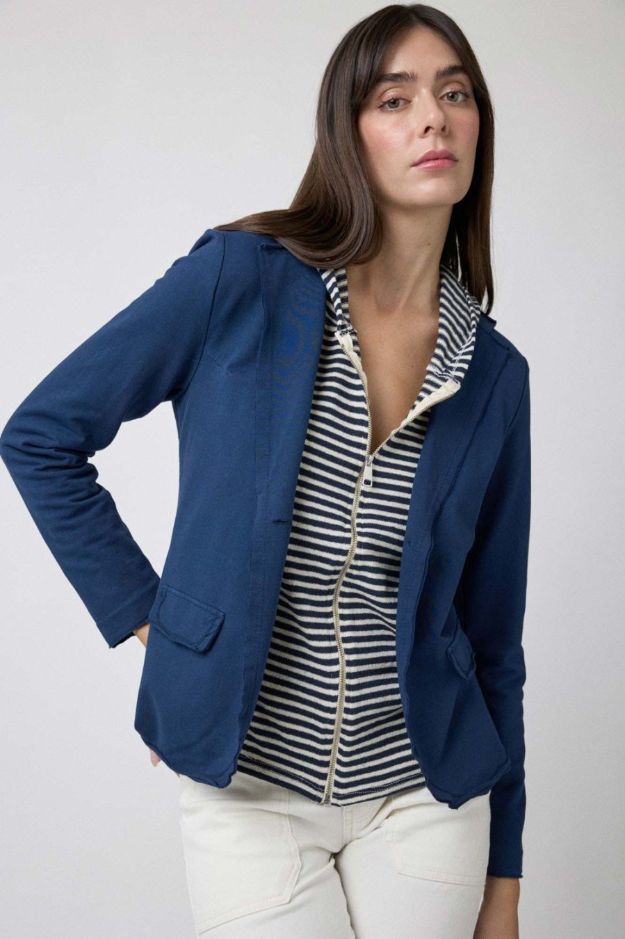 Blazers | Algo Bonito Blazer Felpa Azul Marino