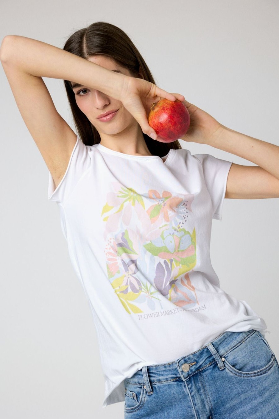 Camisetas | Algo Bonito Camiseta Basica 'Flower Market' Multicolor