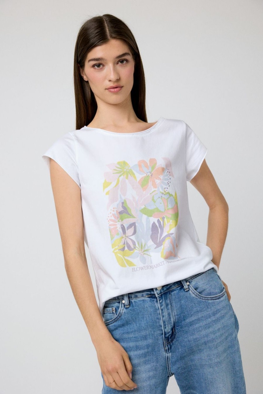 Camisetas | Algo Bonito Camiseta Basica 'Flower Market' Multicolor