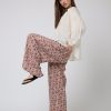 Pantalones | Algo Bonito Pantalon Palazzo Tiro Alto Con Print Floral Bicolor