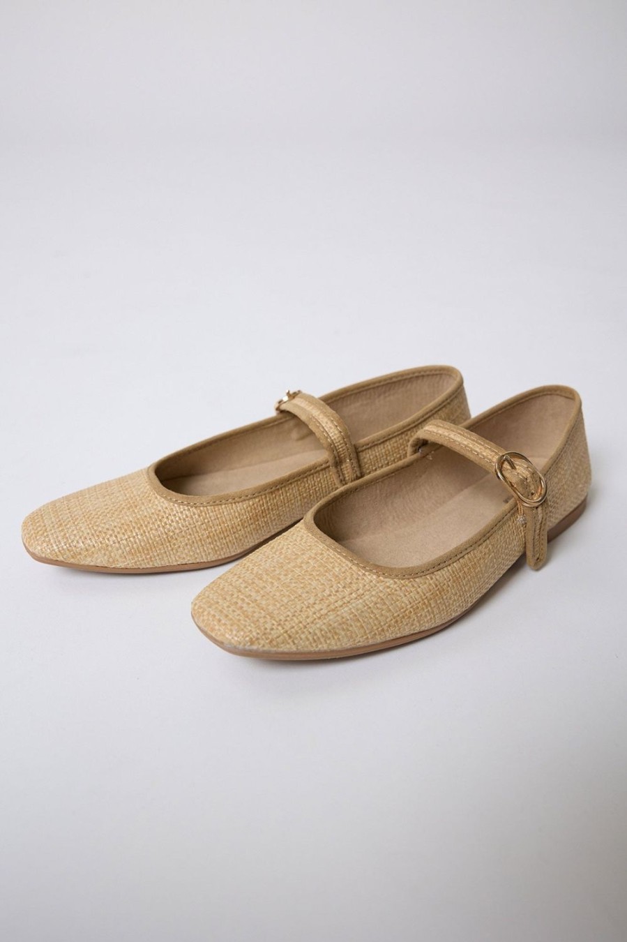 Calzado | Algo Bonito Mary Jane Rafia Beige