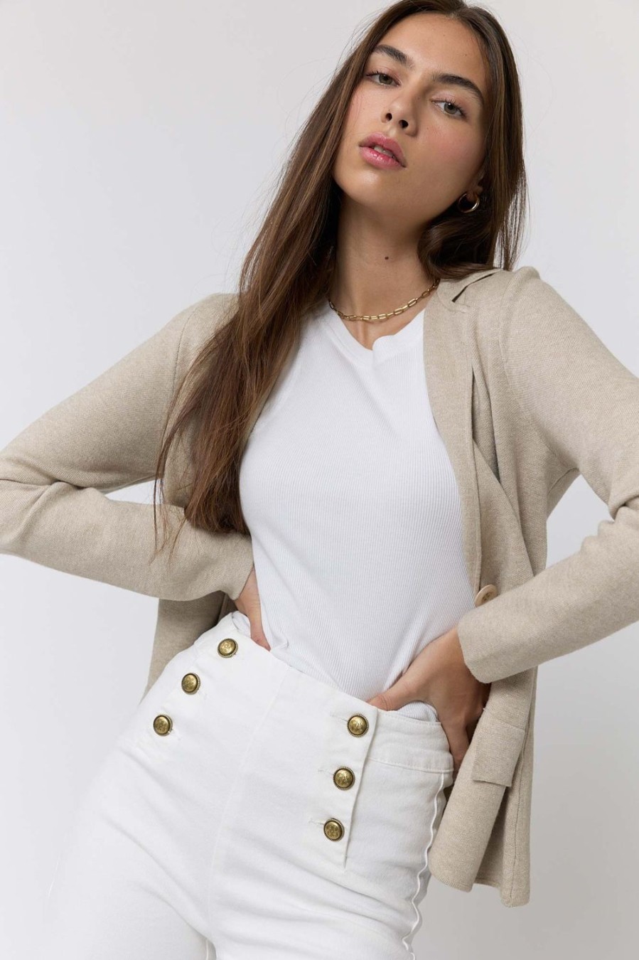 Punto | Algo Bonito Blazer Punto Beige