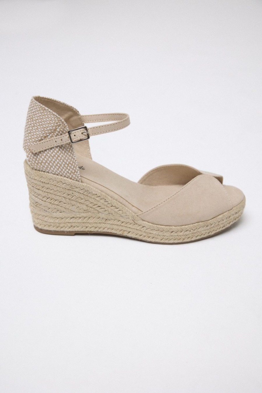 Calzado | Algo Bonito Sandalia Esparto Peeptoes Beige