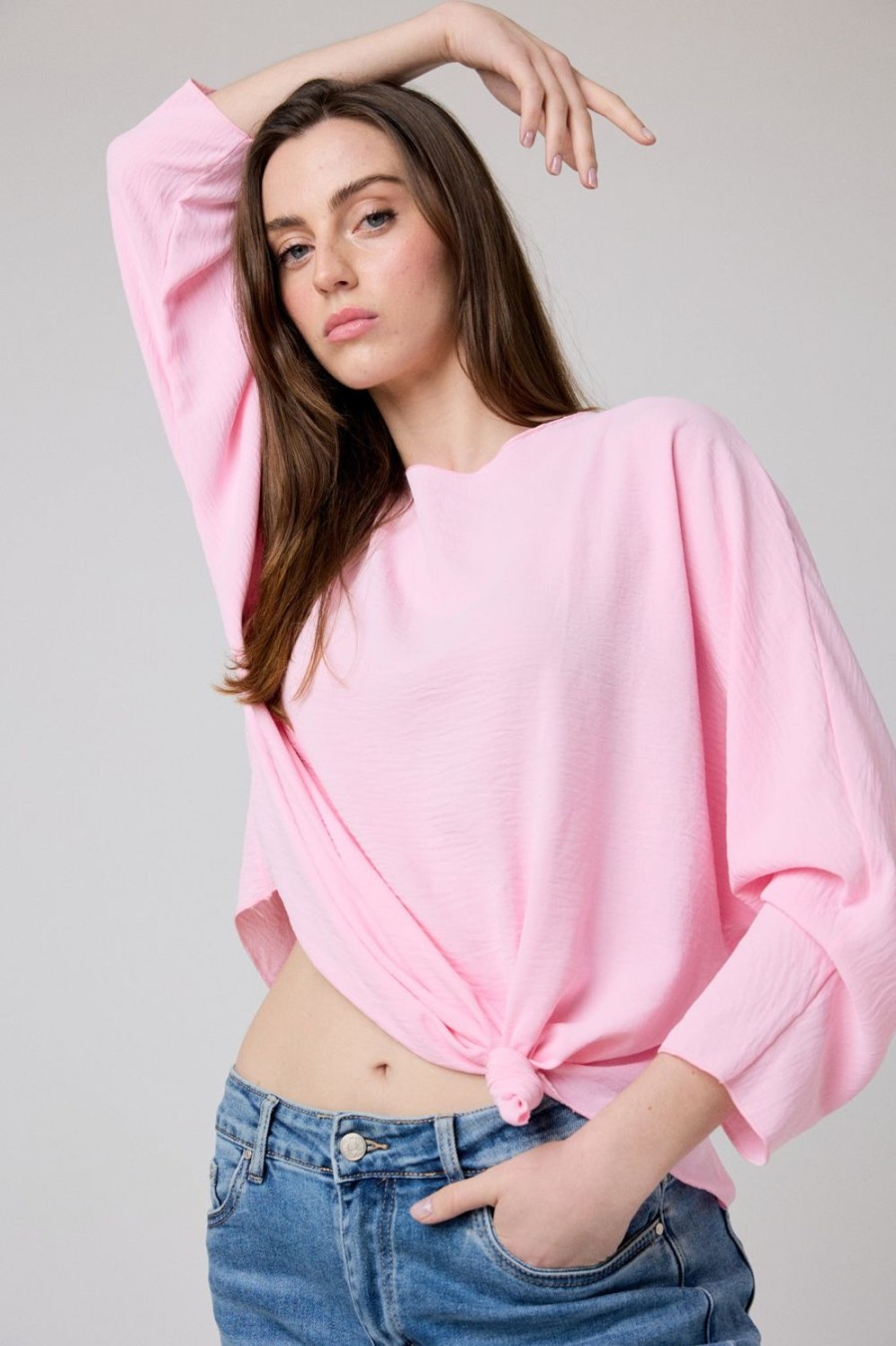 Camisetas | Algo Bonito Camiseta Oversize Nudo Rosa