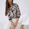 Chaquetas Y Bombers | Algo Bonito Chaqueta Bomber Con Estampado De Hojas Multicolor