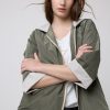 Chaquetas Y Bombers | Algo Bonito Chubasquero Corto Capucha Verde Kaki